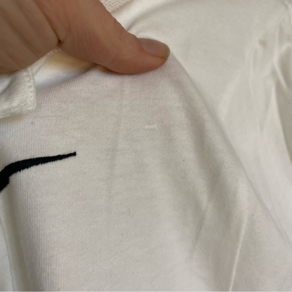 NIKE Men’s White Black Swoosh Short Sleeve Polo Collar Size XL - Picture 7 of 14